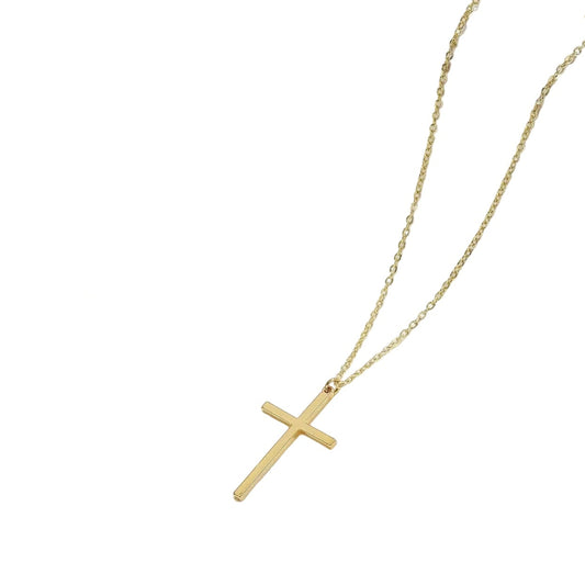 Gold-Tone Cross Layered Necklace