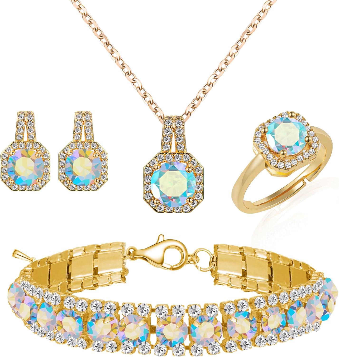 4-Piece CZ Jewelry Set