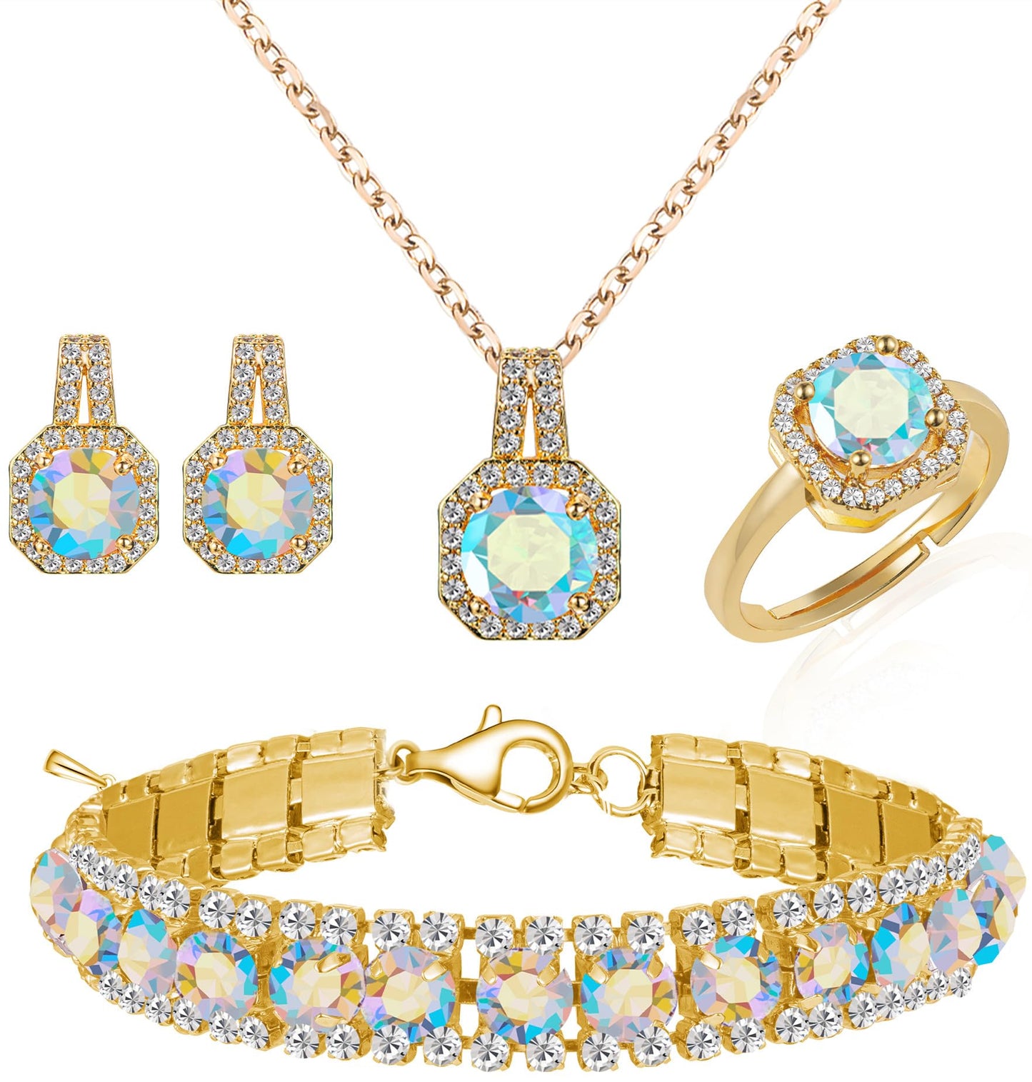 4-Piece CZ Jewelry Set