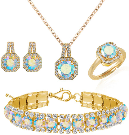 4-Piece CZ Jewelry Set