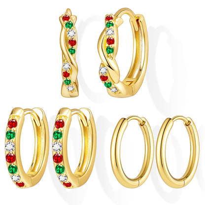 Gold-Tone Silver-Tone Hoop Earrings