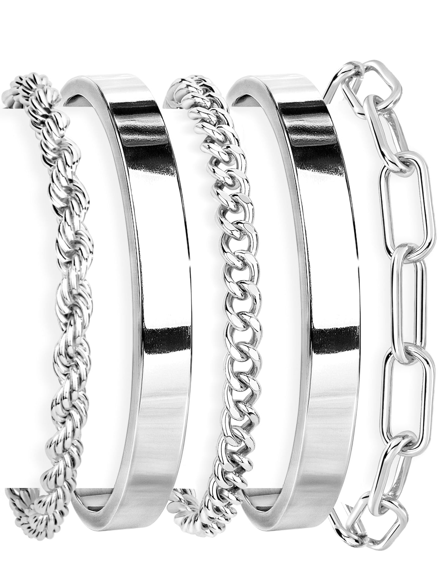 14K Gold Plated 925 Silver Beaded Bracelet Set
