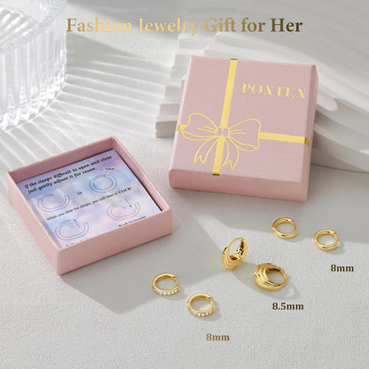 Gold-Tone Silver-Tone Hoop Earrings