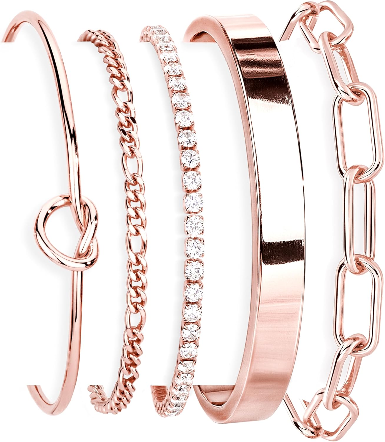 14K Gold Plated 925 Silver Beaded Bracelet Set