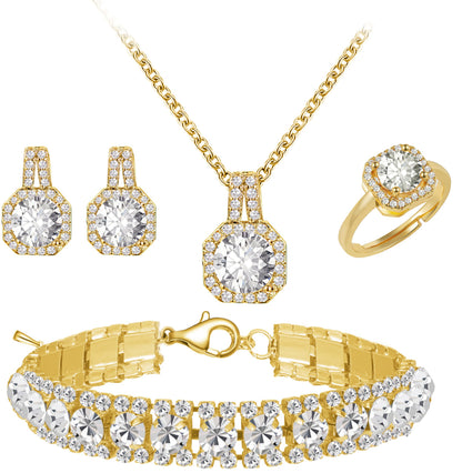 4-Piece CZ Jewelry Set
