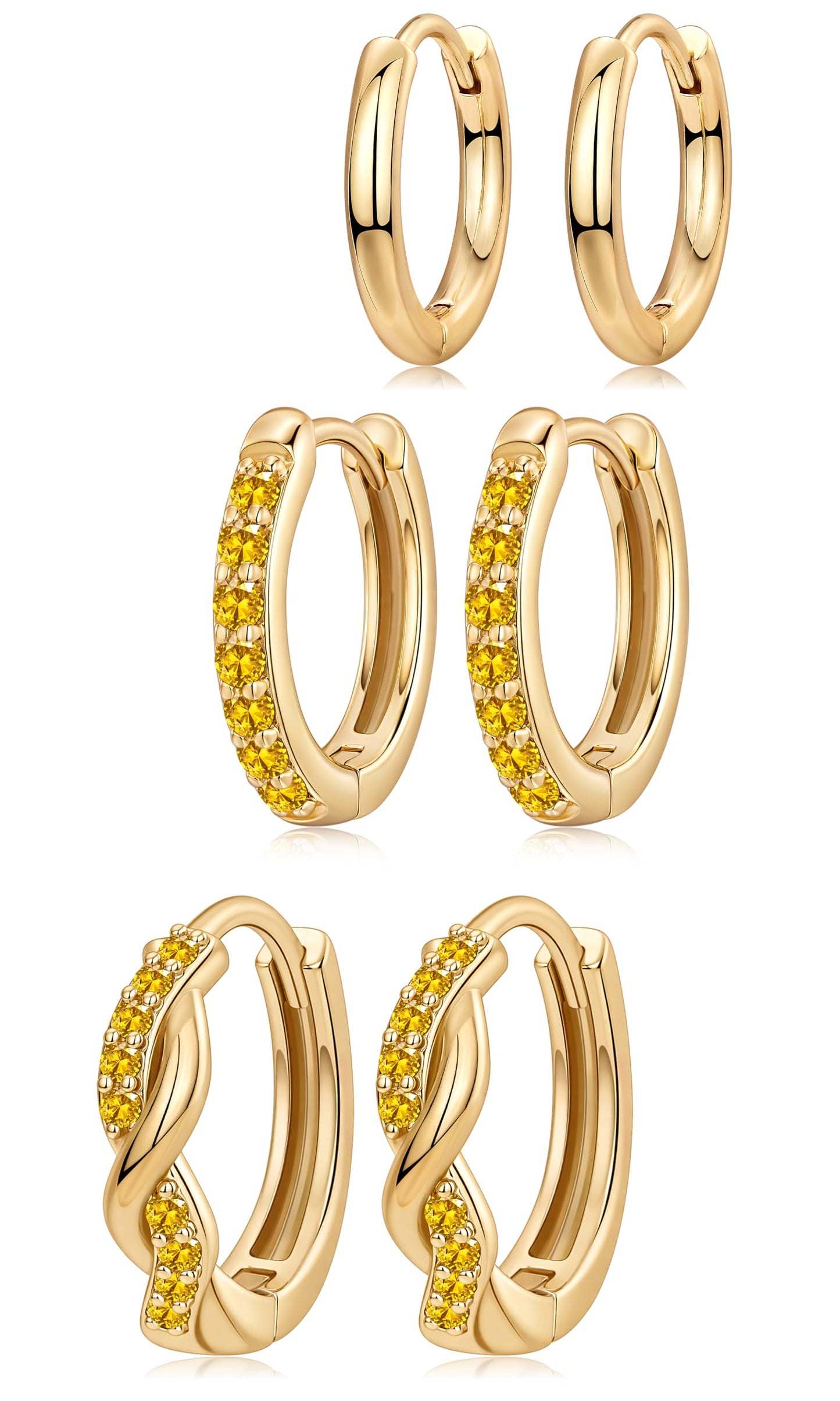 Gold-Tone Silver-Tone Hoop Earrings