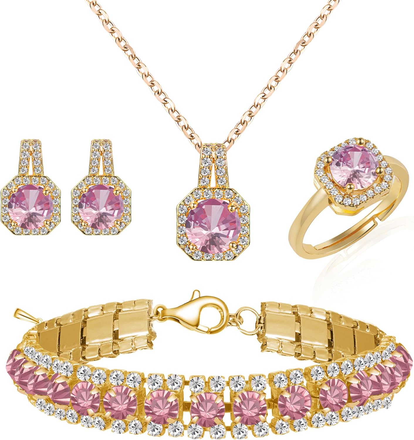 4-Piece CZ Jewelry Set
