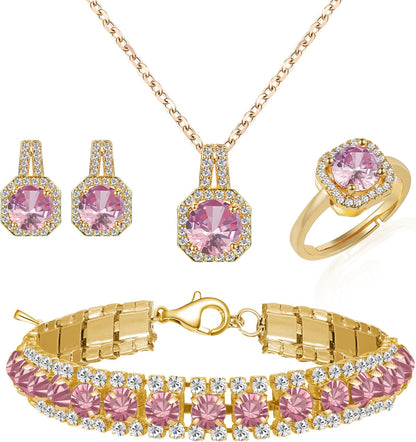 4-Piece CZ Jewelry Set