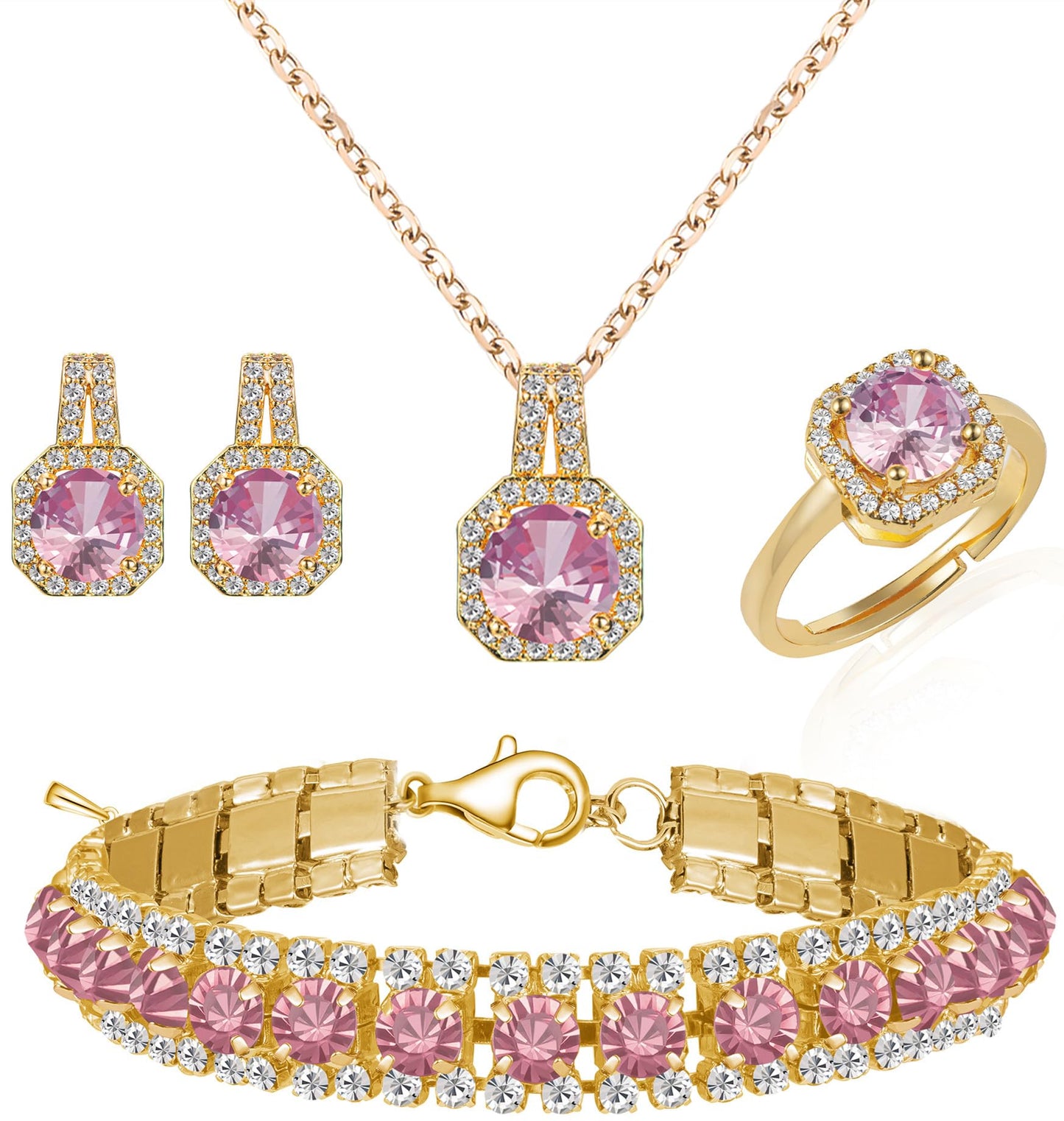 4-Piece CZ Jewelry Set