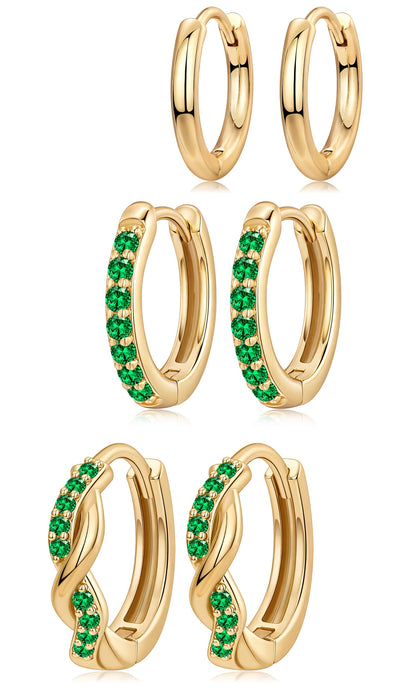 Gold-Tone Silver-Tone Hoop Earrings