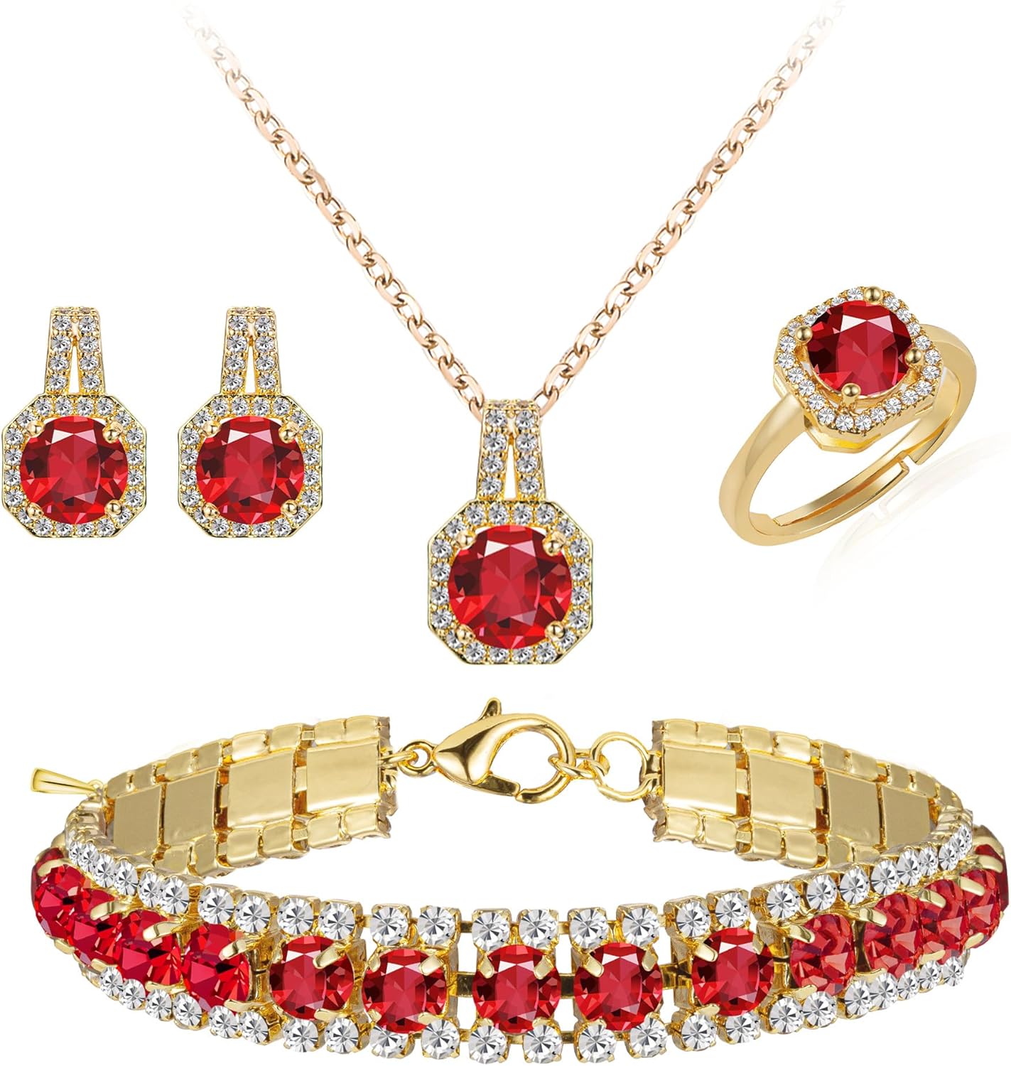 4-Piece CZ Jewelry Set