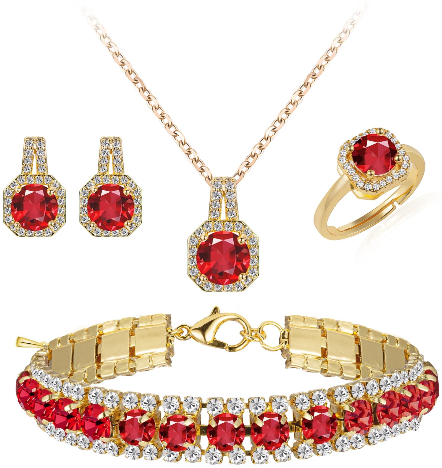 4-Piece CZ Jewelry Set