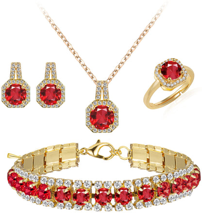 4-Piece CZ Jewelry Set