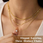 14K Gold Layered Necklace Set