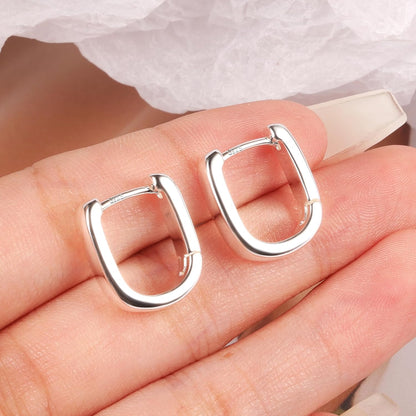Silver-Tone Chunky Hoop Earrings