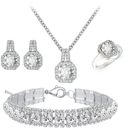 4-Piece CZ Jewelry Set