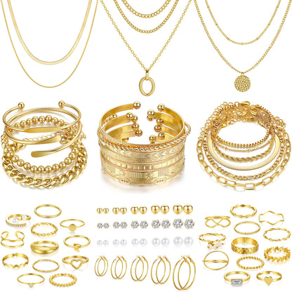 68-Piece Gold Jewelry Set