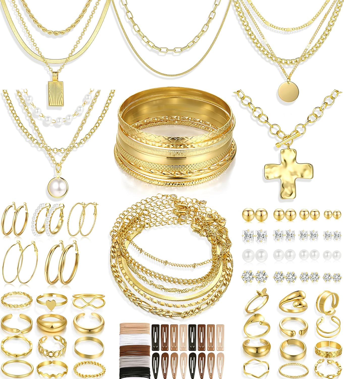 68-Piece Gold Jewelry Set