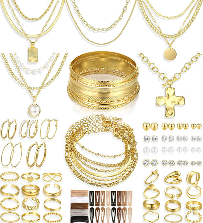 68-Piece Gold Jewelry Set
