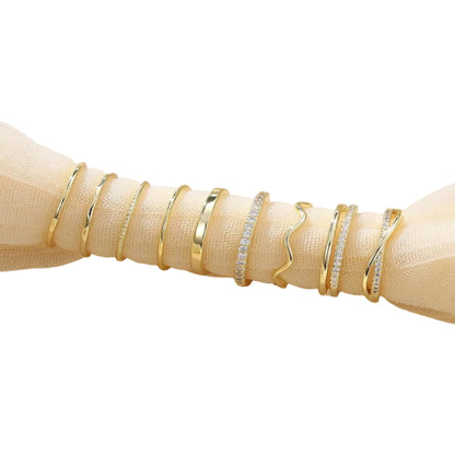 Gold-Tone Silver-Tone Stackable Ring Set