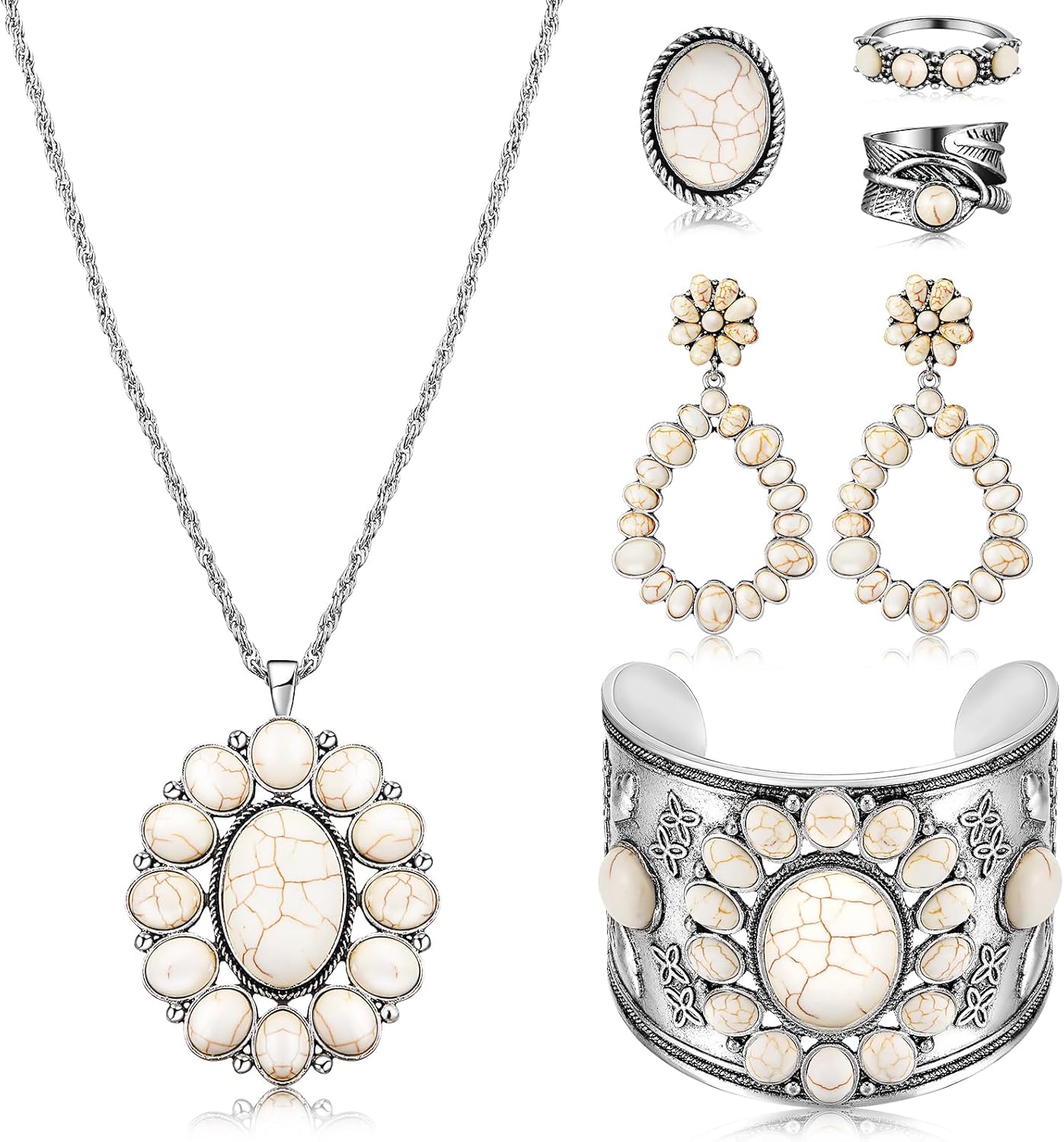Turquoise Boho Jewelry Set