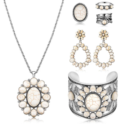 Turquoise Boho Jewelry Set