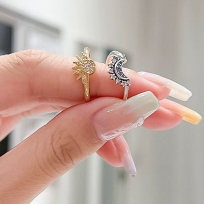 Sun Moon Couple Ring
