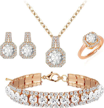 4-Piece CZ Jewelry Set