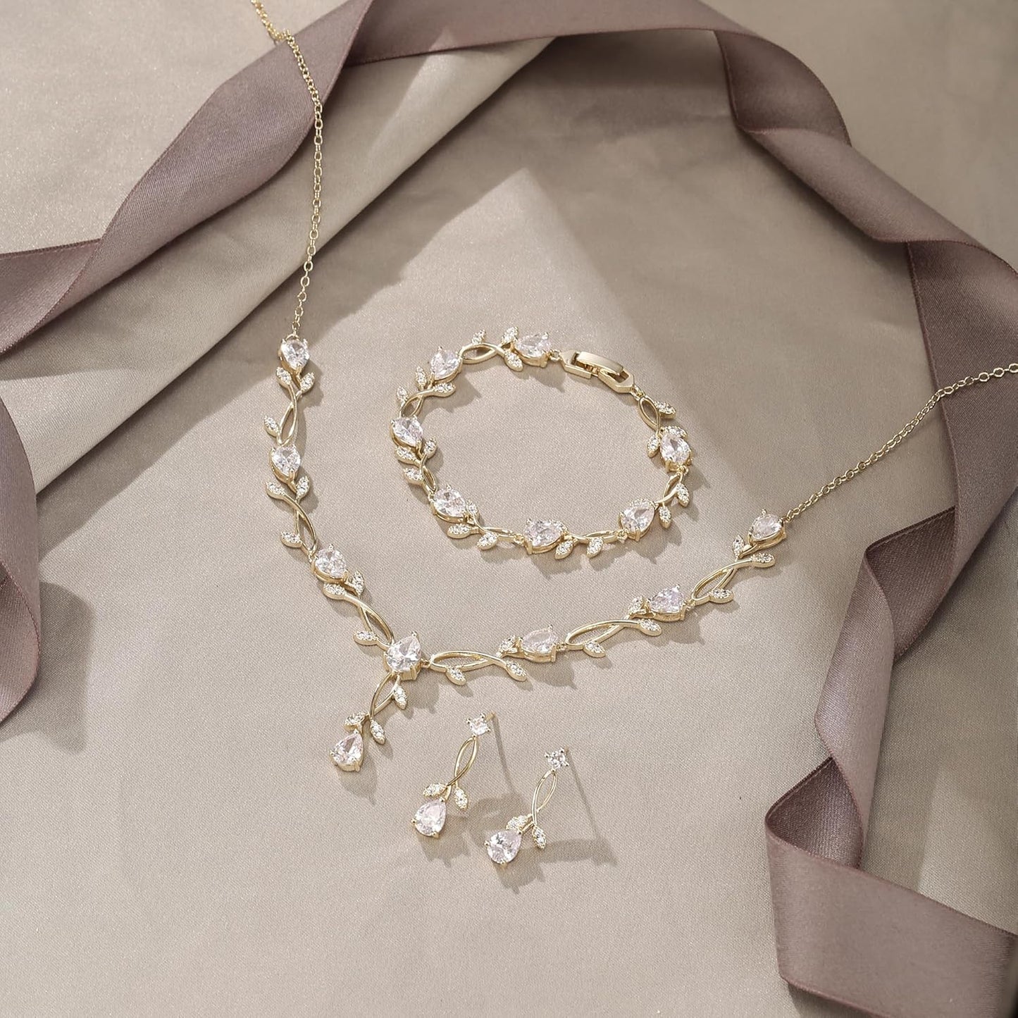 2-Piece White Pearl CZ Jewelry Set