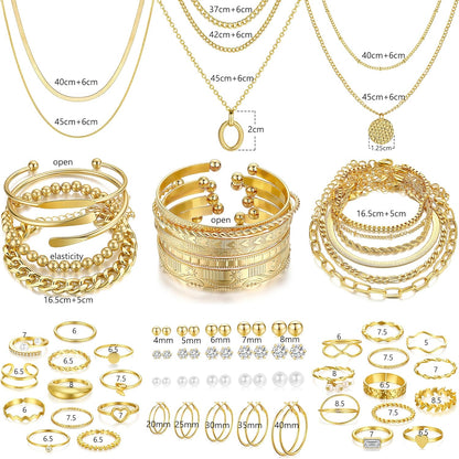 68-Piece Gold Jewelry Set