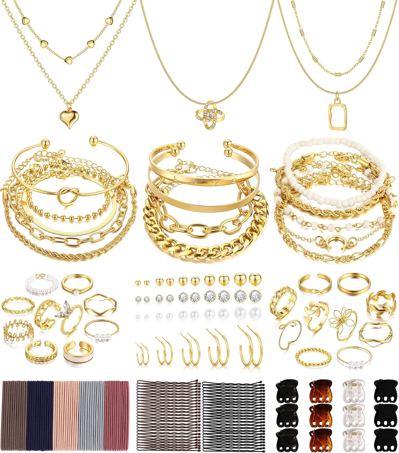 68-Piece Gold Jewelry Set