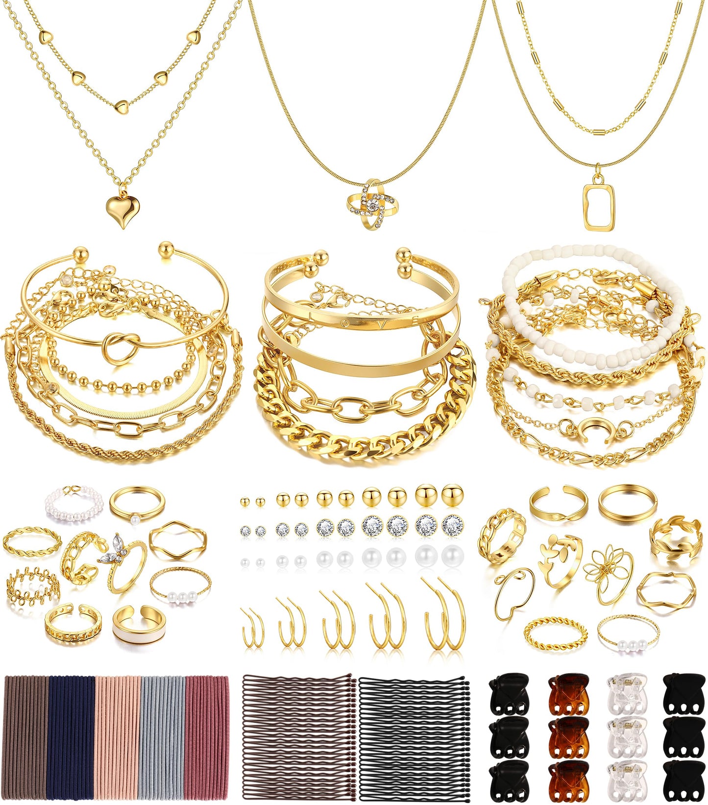 68-Piece Gold Jewelry Set