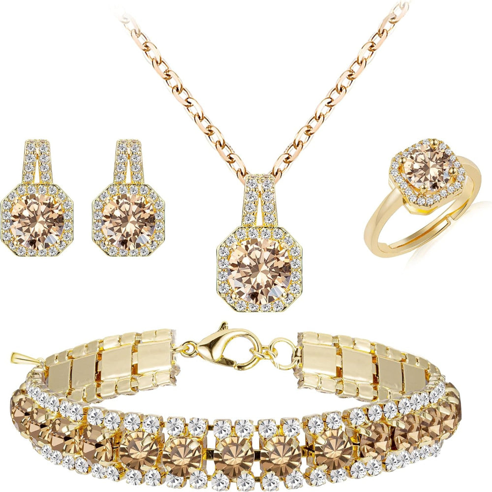 4-Piece CZ Jewelry Set