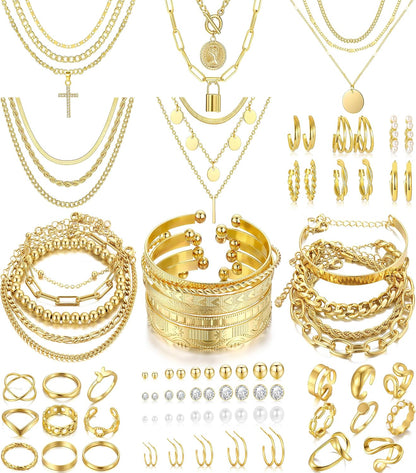 68-Piece Gold Jewelry Set