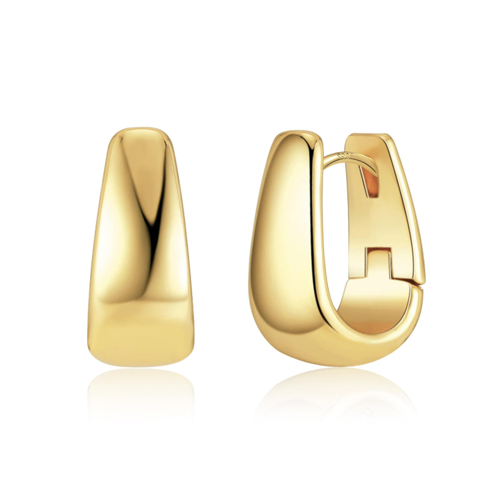 Gold-Tone Silver-Tone Chunky Earrings