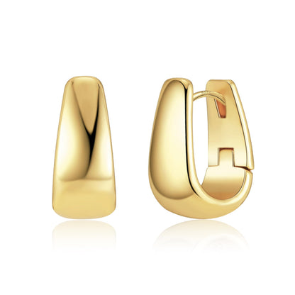 Gold-Tone Silver-Tone Chunky Earrings