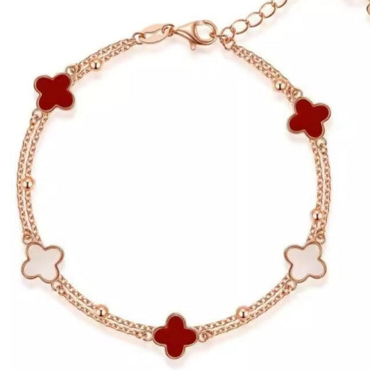 925 Silver Clover Leaf Bracelet