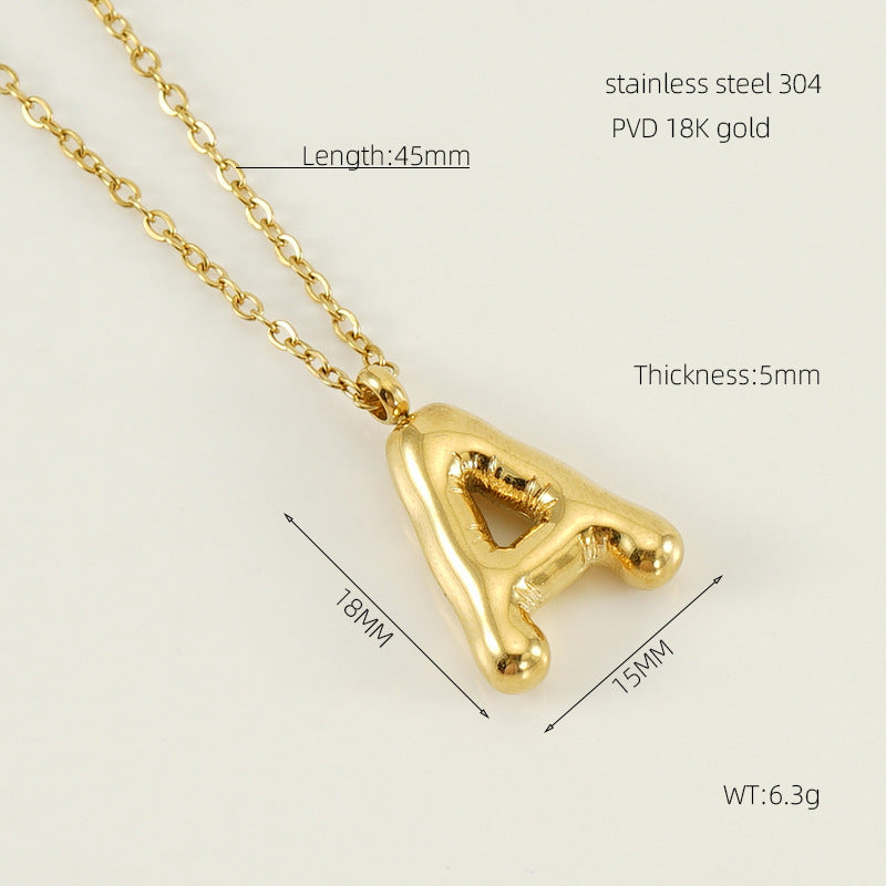Hip Hop Letter Pendant Necklace