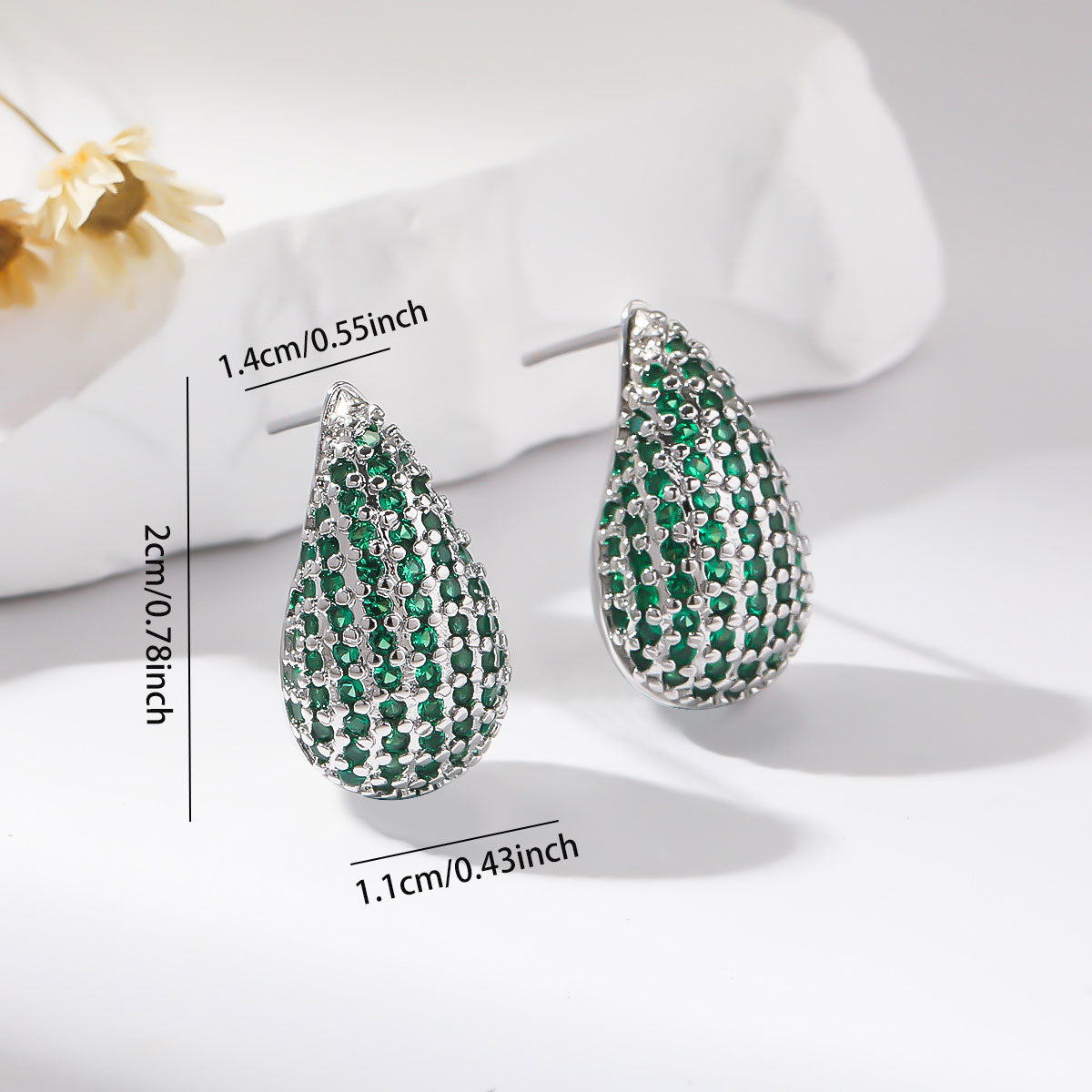 Colorful Gemstone Drop Earrings