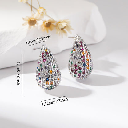 Colorful Gemstone Drop Earrings