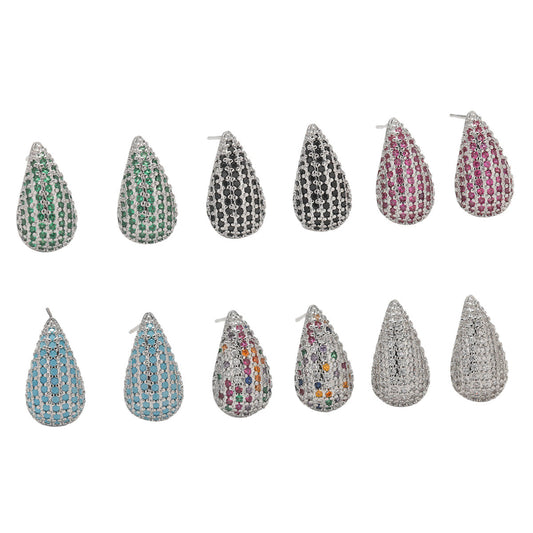 Colorful Gemstone Drop Earrings