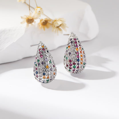 Colorful Gemstone Drop Earrings