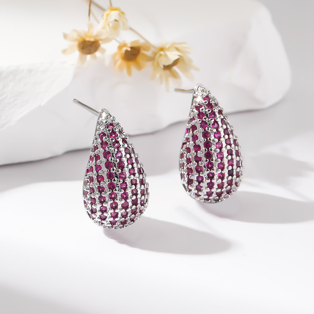 Colorful Gemstone Drop Earrings