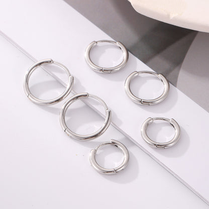 3-Pair 925 Silver Post Earrings Set