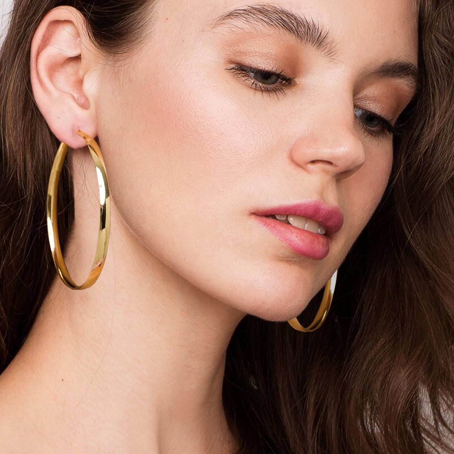 925 Silver Pin 5MM Wide Face Pop Button Earrings 30/40/50/60/70 (5 pairs)