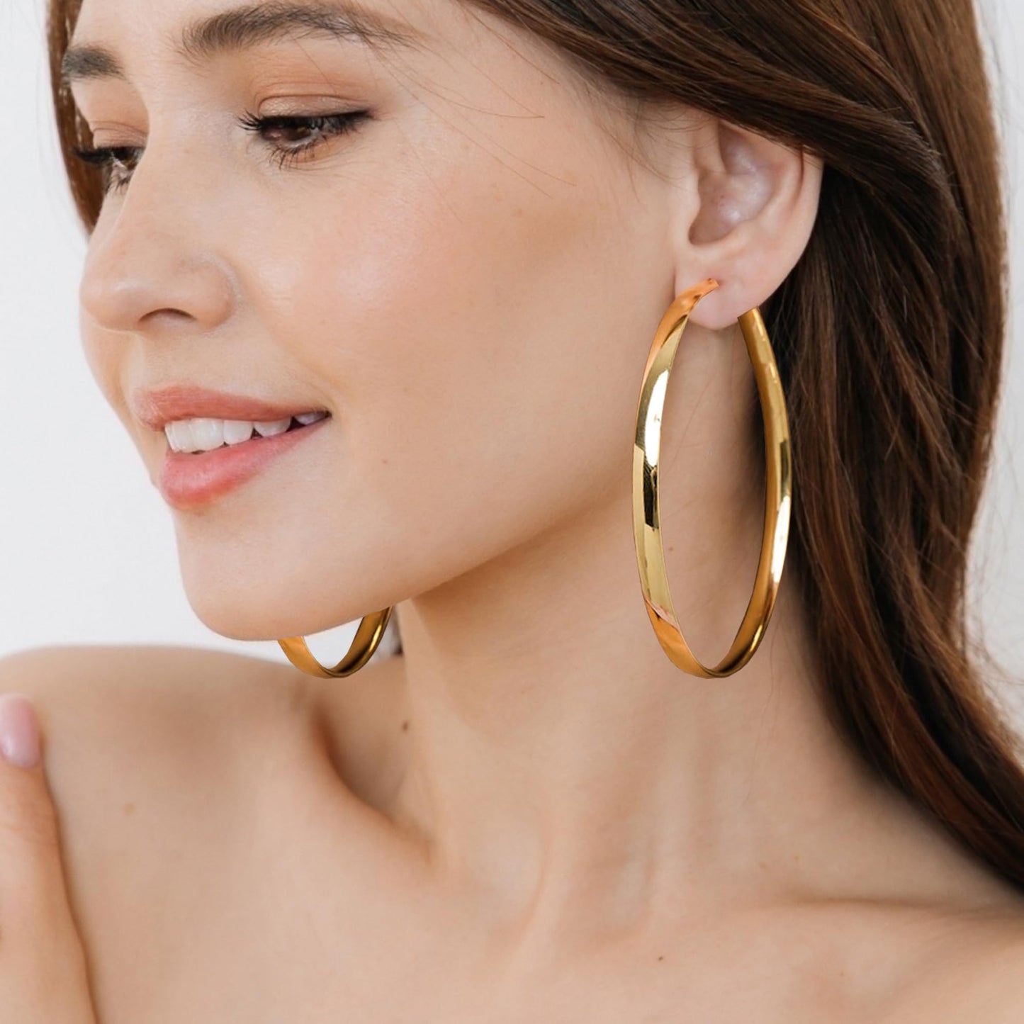 925 Silver Pin 5MM Wide Face Pop Button Earrings 30/40/50/60/70 (5 pairs)