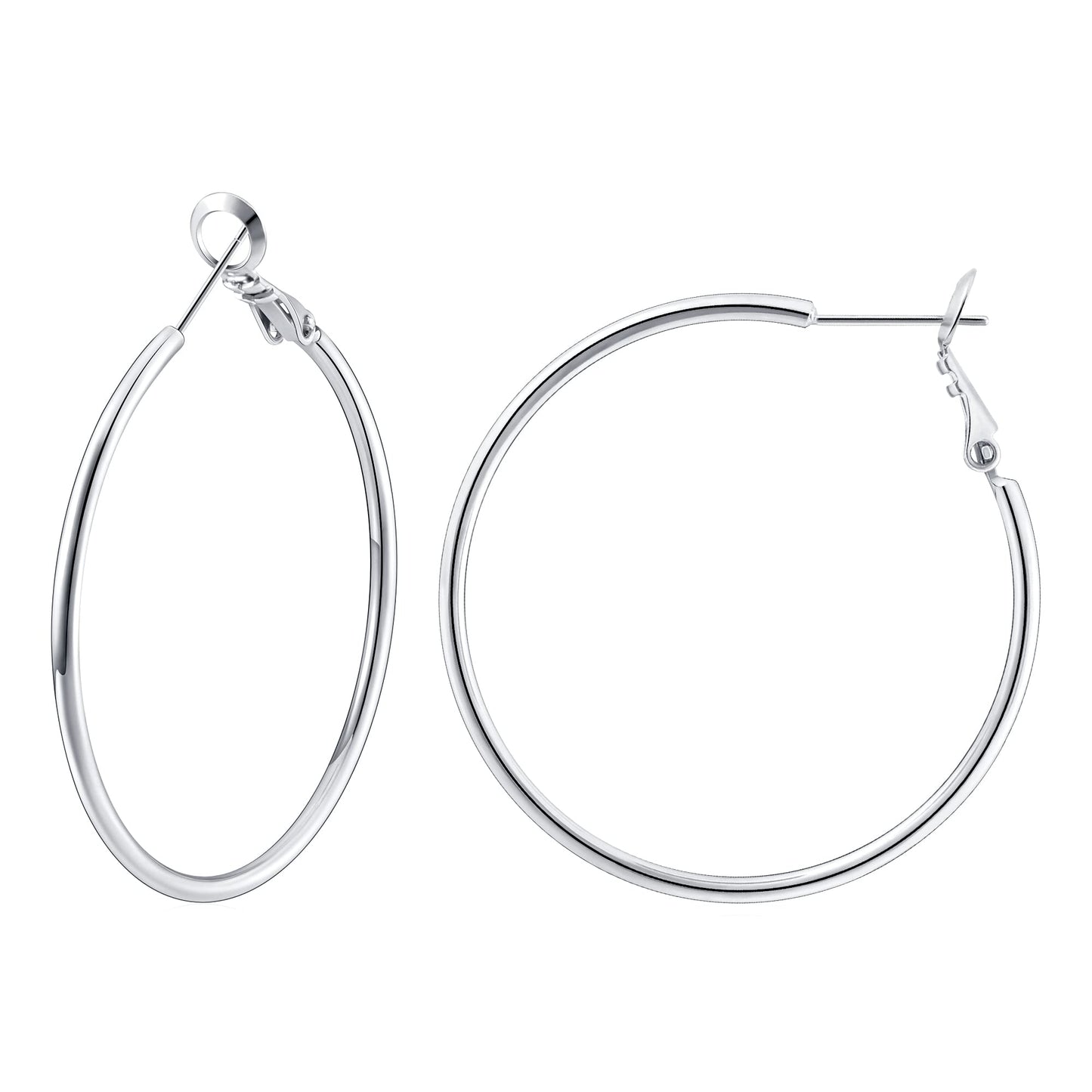 925 Sterling Silver Earrings Gold Ladies Hoops(40% off from 2 pairs)