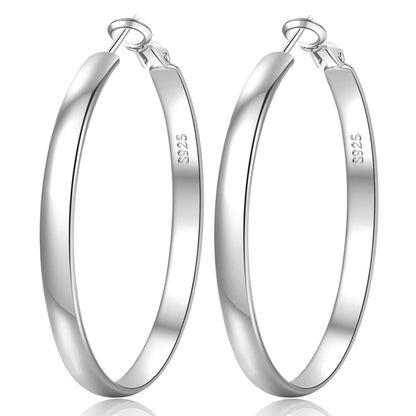 925 Silver Needles 5MM Wide Pop Button Earrings Silver 30/40/50/60/70 (5 Pairs)