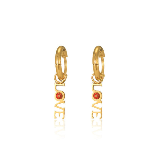 LOVE Zirconia Dangle Earrings