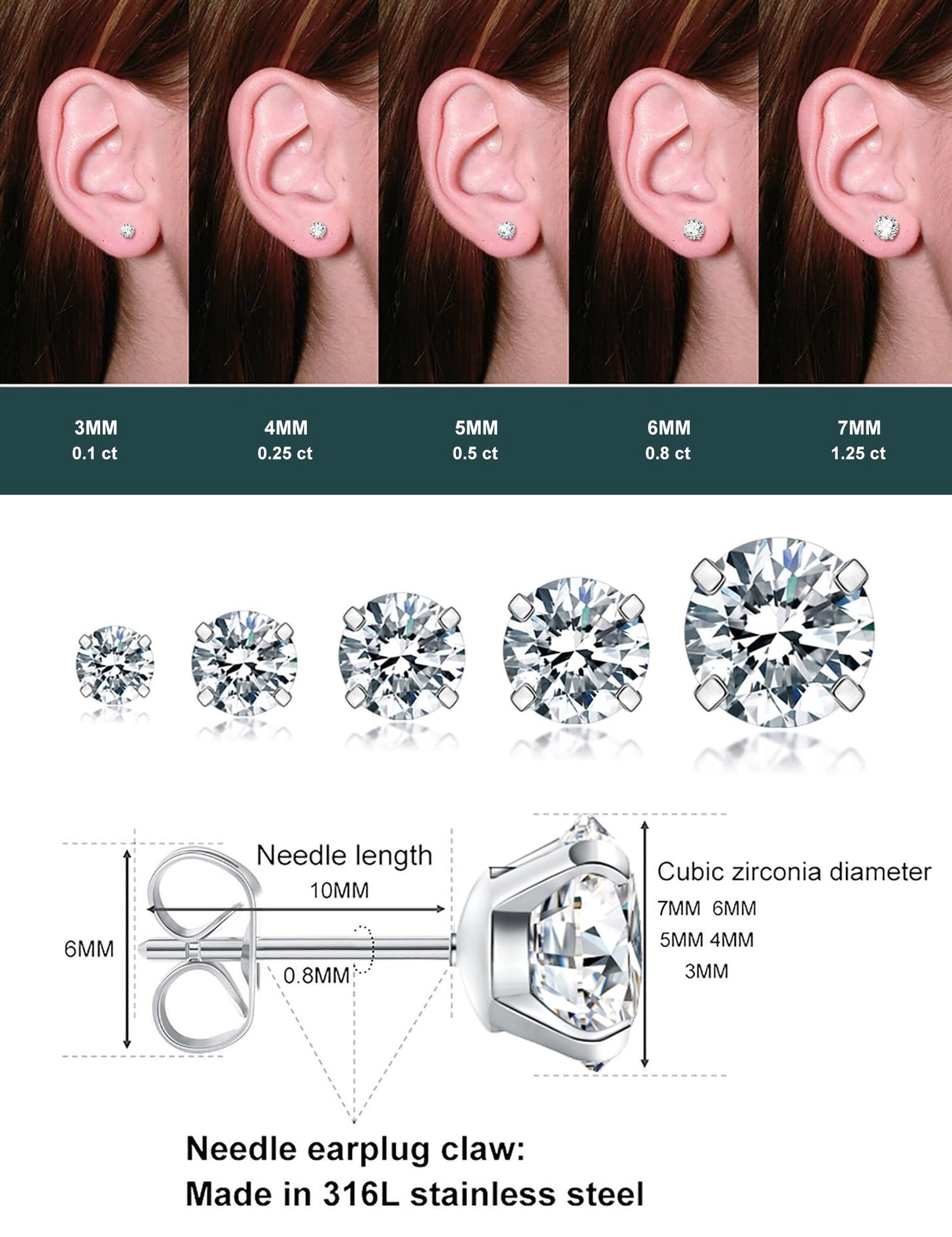 5-Pair Earrings Set